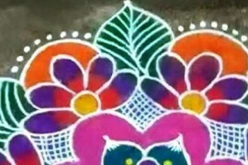 Muguloo or Kolam, a fascinating form of traditional decorative art, practiced in Southern India