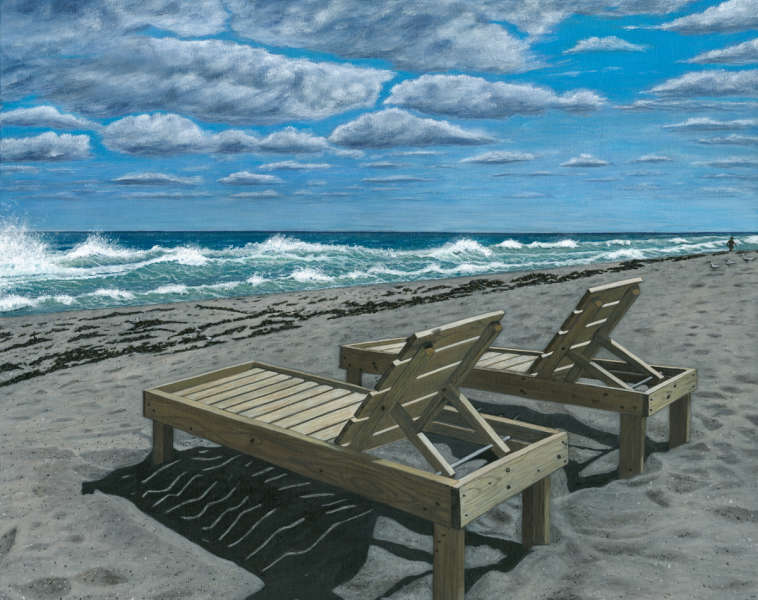 Beach Chairs By The Sea