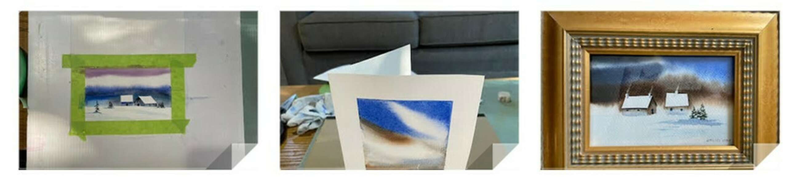 Watercolour card by Jan Opie