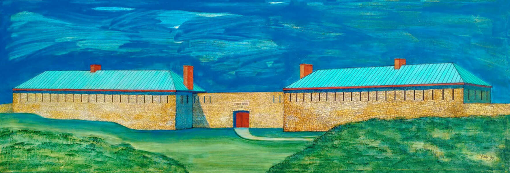 "Old Fort Erie" Ontario   Acrylic and Ink on Board