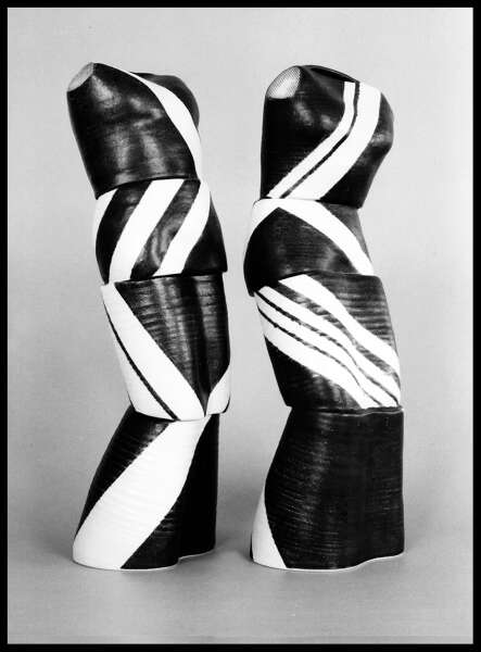 Thrown Female Sculptures - black and white