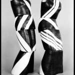 Thrown Female Sculptures - black and white