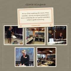 January 17,2015 Mini Workshop by Gloria Kingma