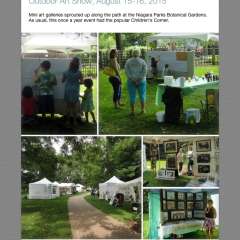 August 15-16, 2015 Art in the Gardens, Outdoor Show 