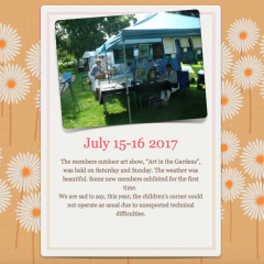 July 15-16 2017, Members Outdoor Art Show
