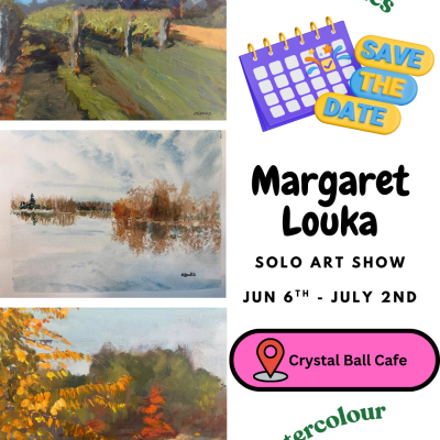Margaret Louka: Solo Art Show at Crystal Ball Cafe