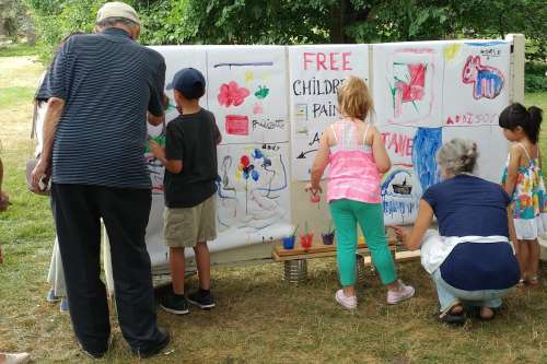 Art in the Gardens Outoor Show with Children's Paint Corner  Free to the Public