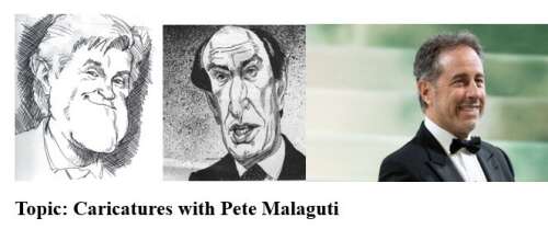 Caricatures with Pete Malaguti